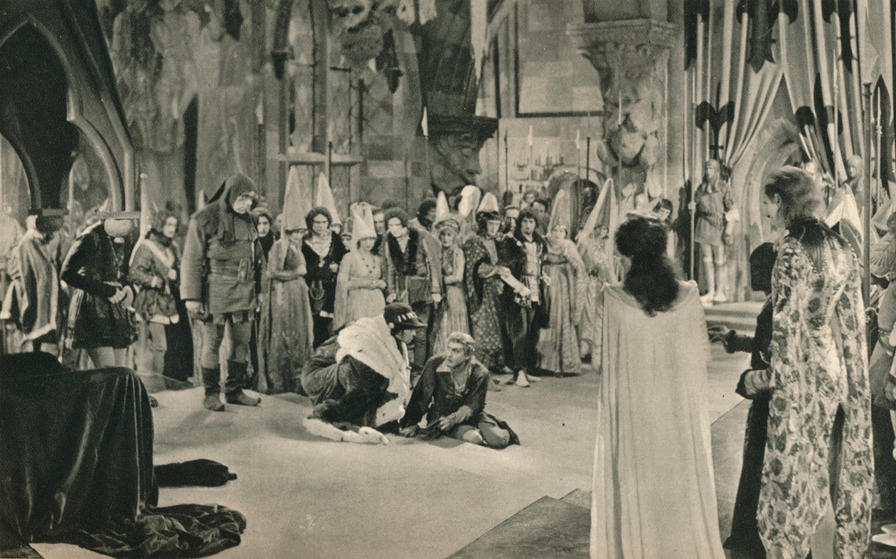 Villon John Barrymore threatened with death by Louis XI by Unbekannt
