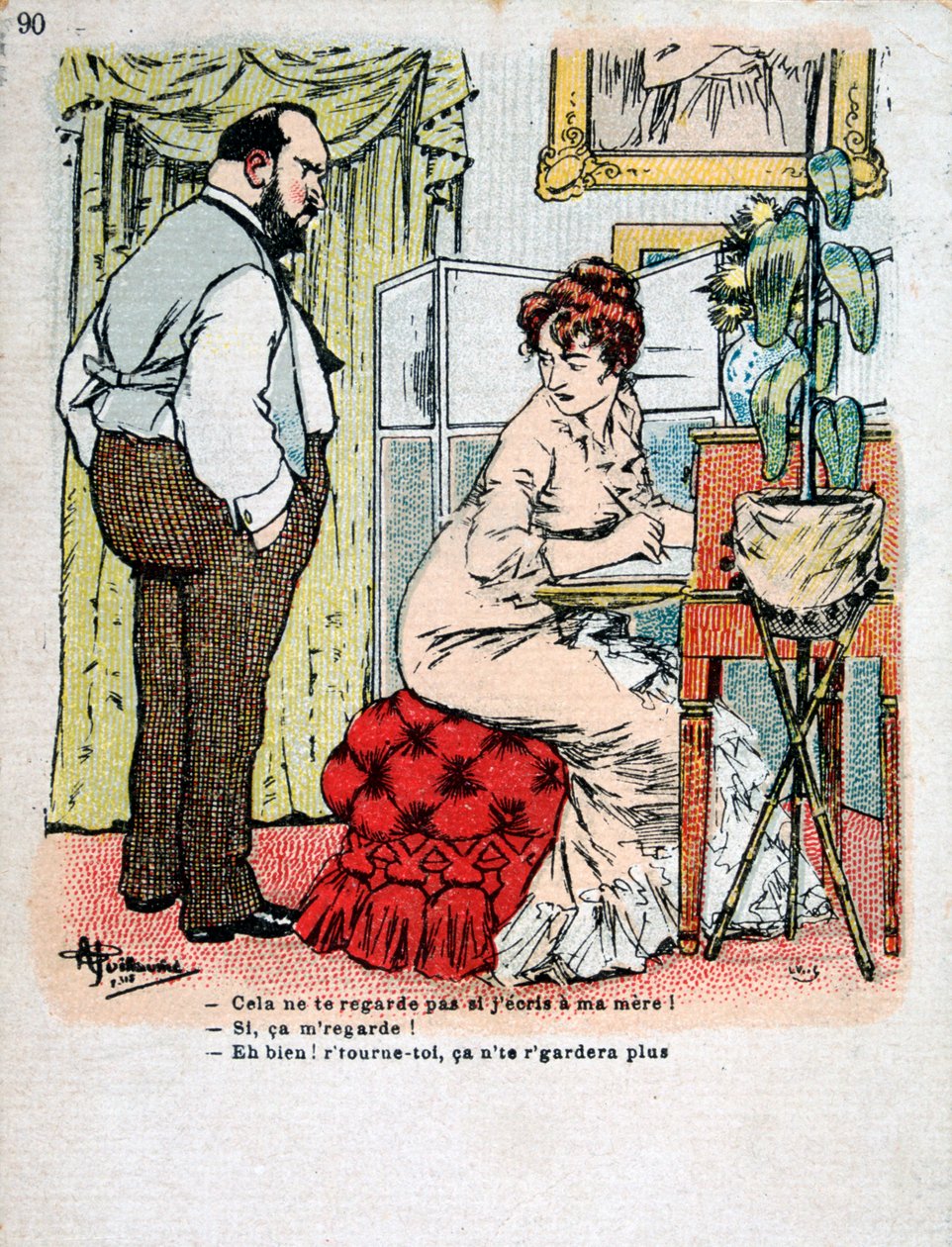 Vintage French postcard, c1900 by Unbekannt