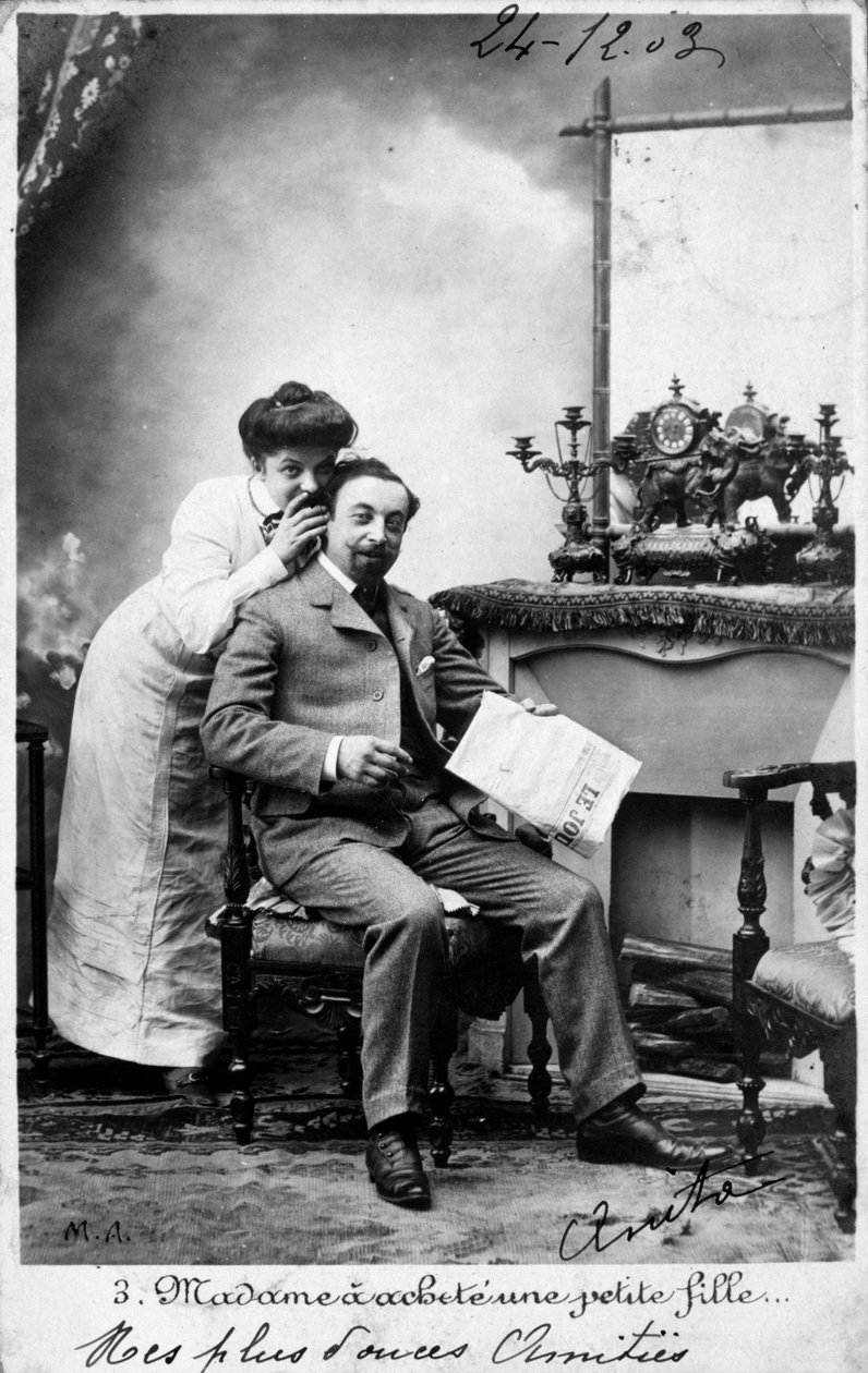 Vintage French postcard, c1900 by Unbekannt