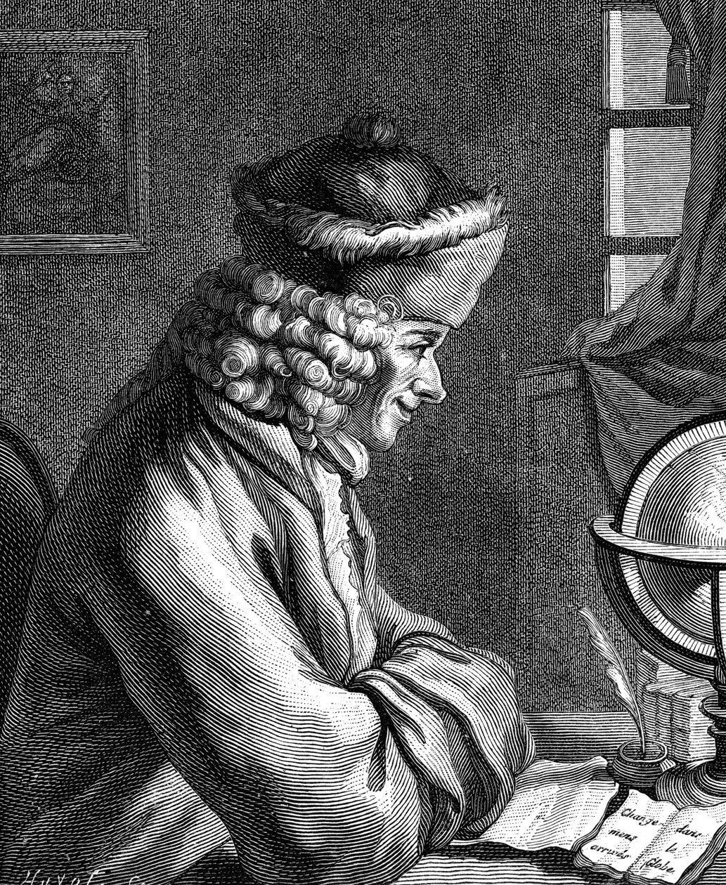 Voltaire, 18th century French author, playwright, satirist and man of letters by Unbekannt