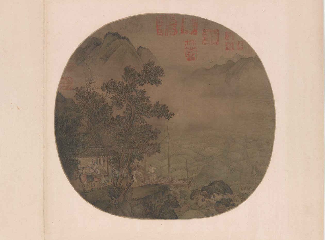 Waiting in a Pavilion for a Boat, Ming Dynasty, 15th-16th century by Unbekannt