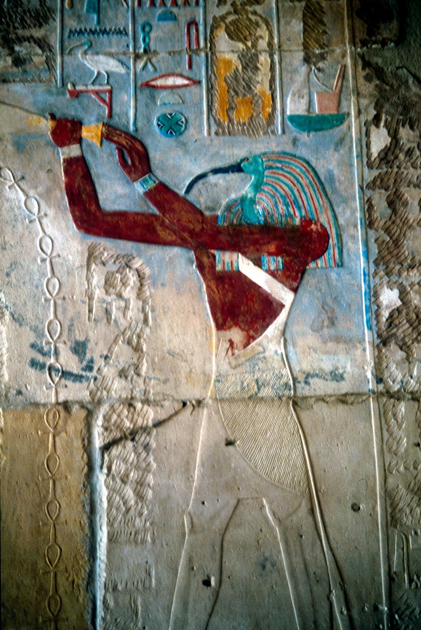 Wall Painting Depicting the God Thoth, Temple of Rameses III, Medinet Habu, Egypt, c1187-c1156 BC by Unbekannt