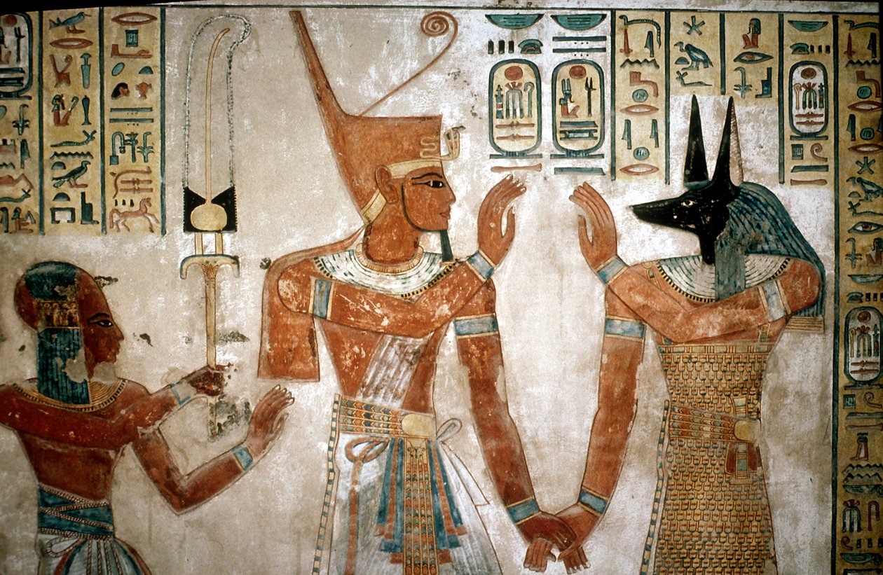Wallpainting from a tomb of son of Rameses III, Valley of the Queens, Luxor, Egypt by Unbekannt