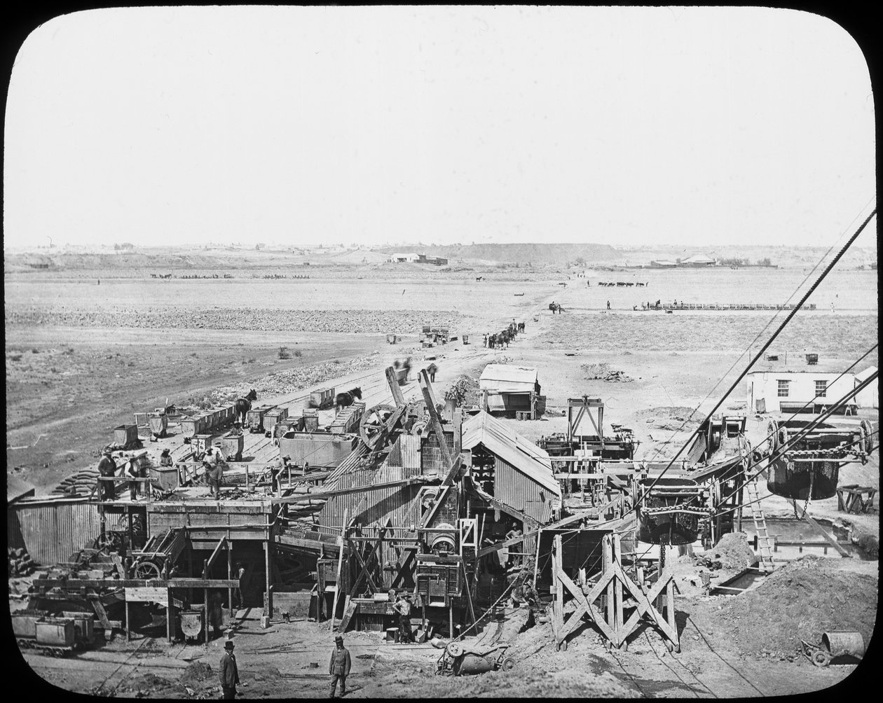 Washing Gear and Floors at a Mine, South Africa by Unbekannt