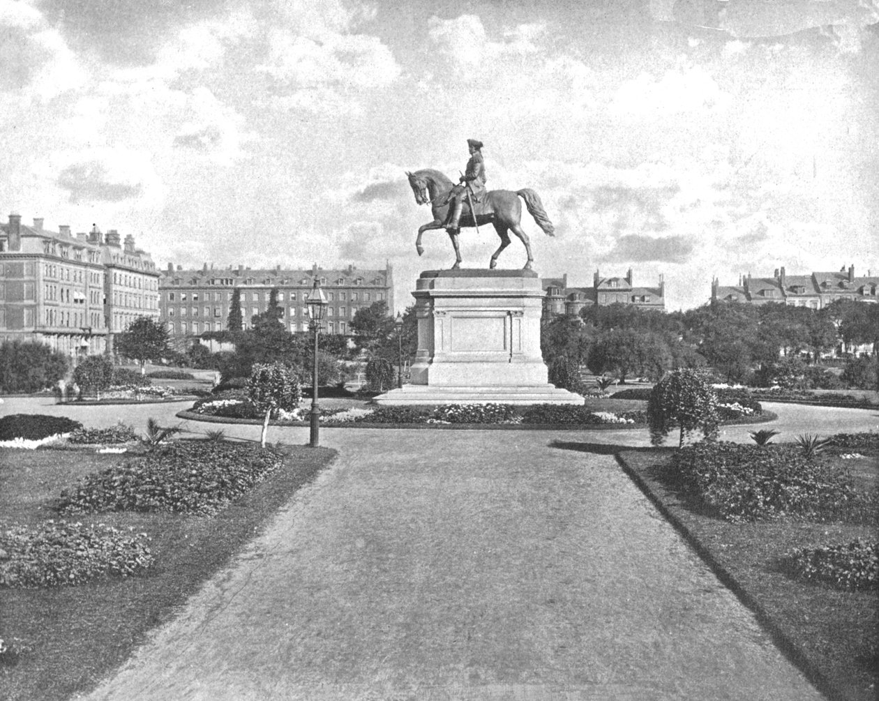 Washington Statue, Public Garden, Boston, USA, c1900 by Unbekannt