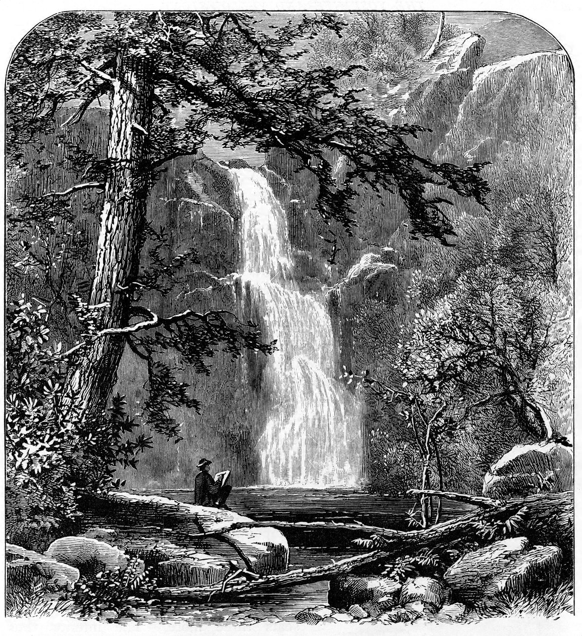Waterfall in the Yosemite Valley, California, USA by Unbekannt