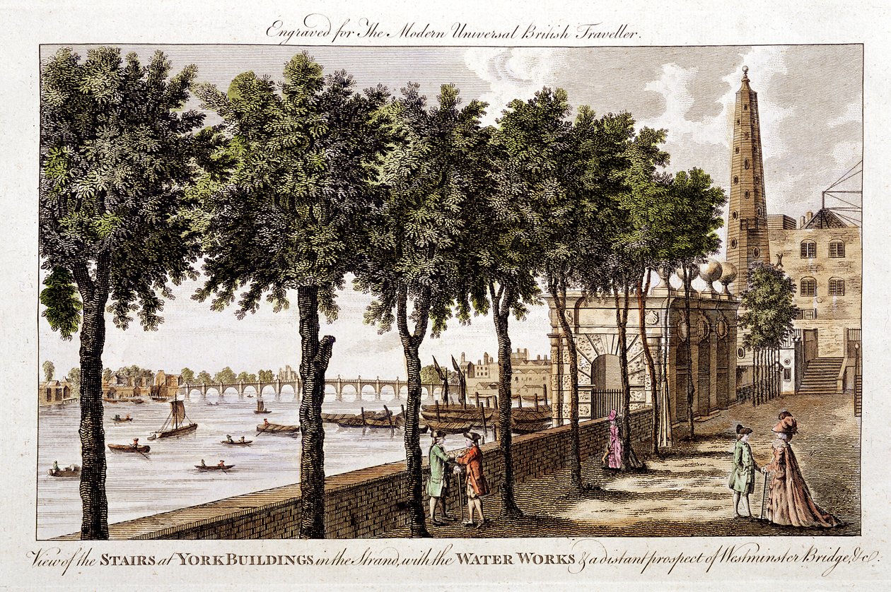 Waterworks at York Buildings, Strand, Supplying Water to London from the Thames, 1790 by Unbekannt
