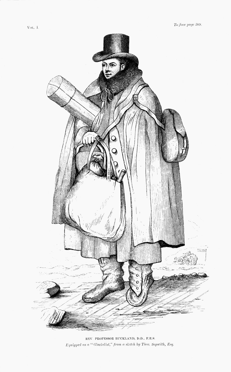 William Buckland, Geologist, Paleontologist and Clergyman, Equipped to Explore a Glacier, 1875 by Unbekannt