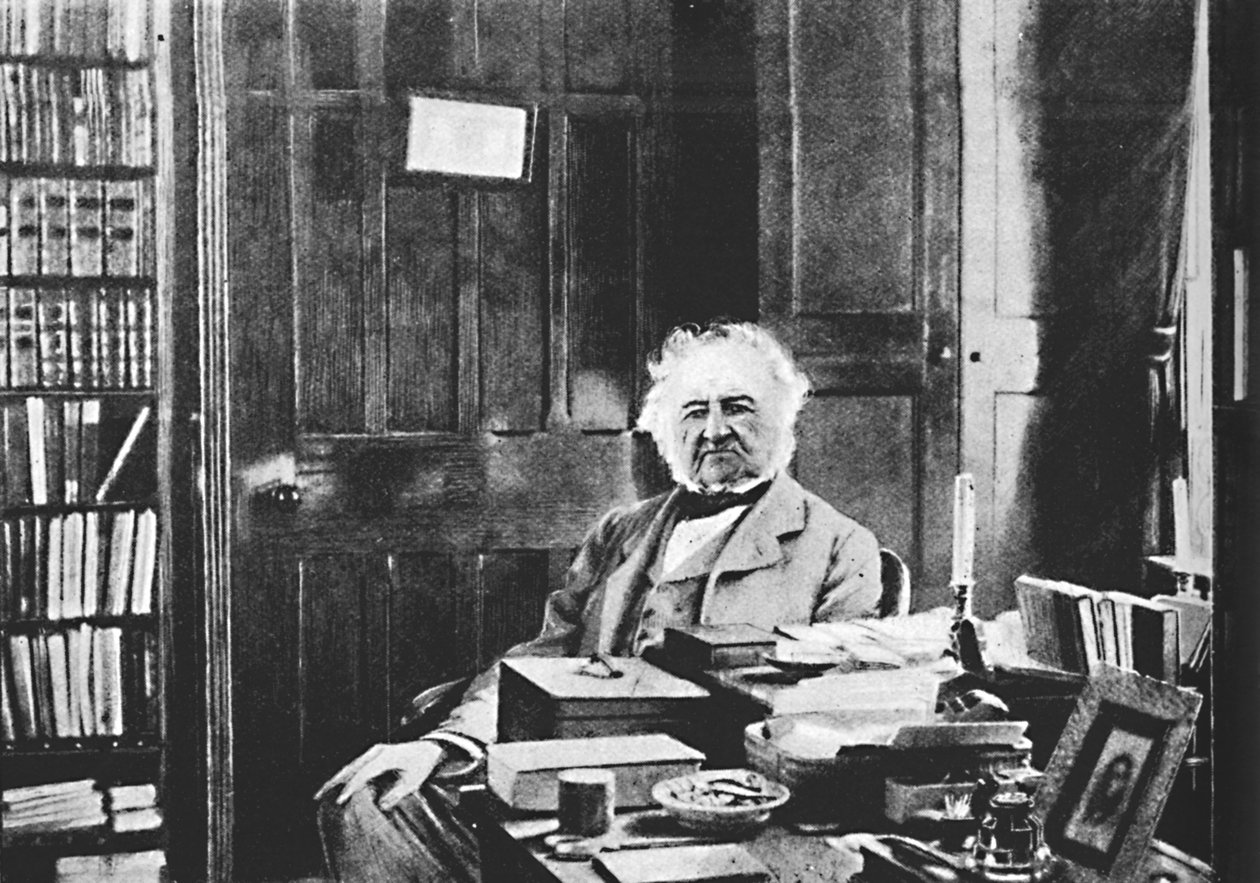 William Gladstone - The Grand Old Man Seated At His Study Table by Unbekannt