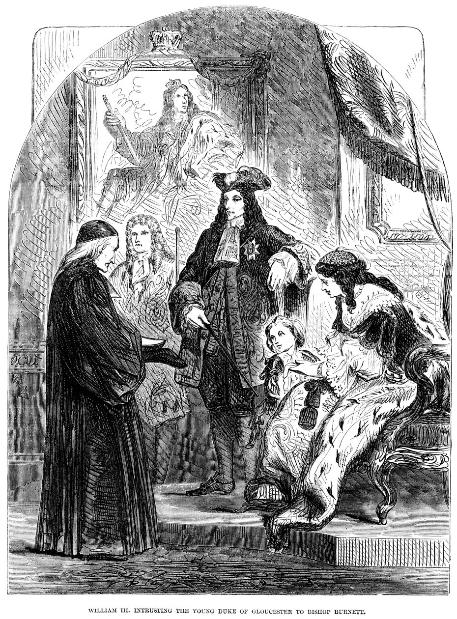 William III entrusting the young Duke of Gloucester to Bishop Burnett by Unbekannt