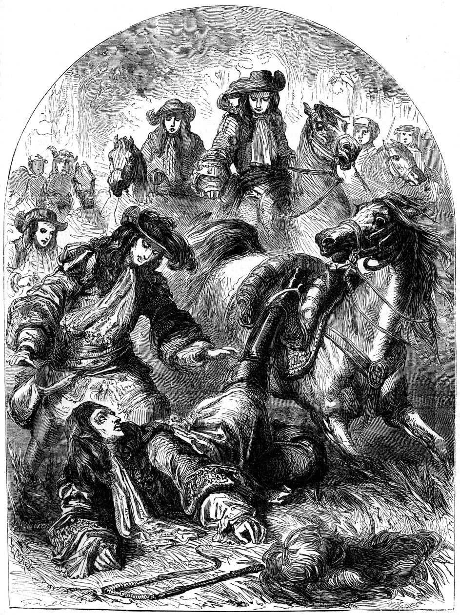 William III Thrown from His Horse Near Hampton Court, 19th Century by Unbekannt