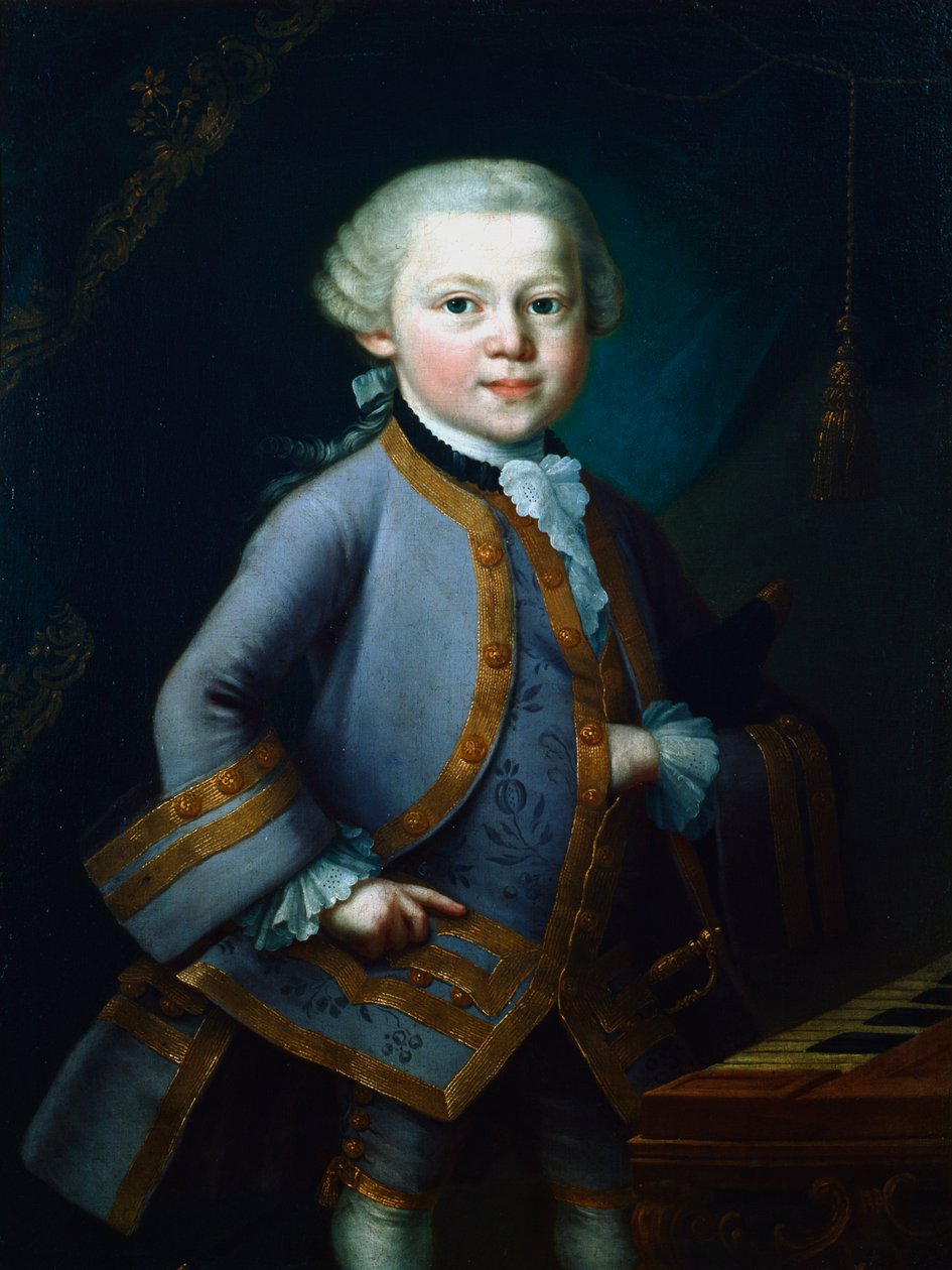 Wolfgang Amadeus Mozart, Austrian Composer, 1761 by Unbekannt