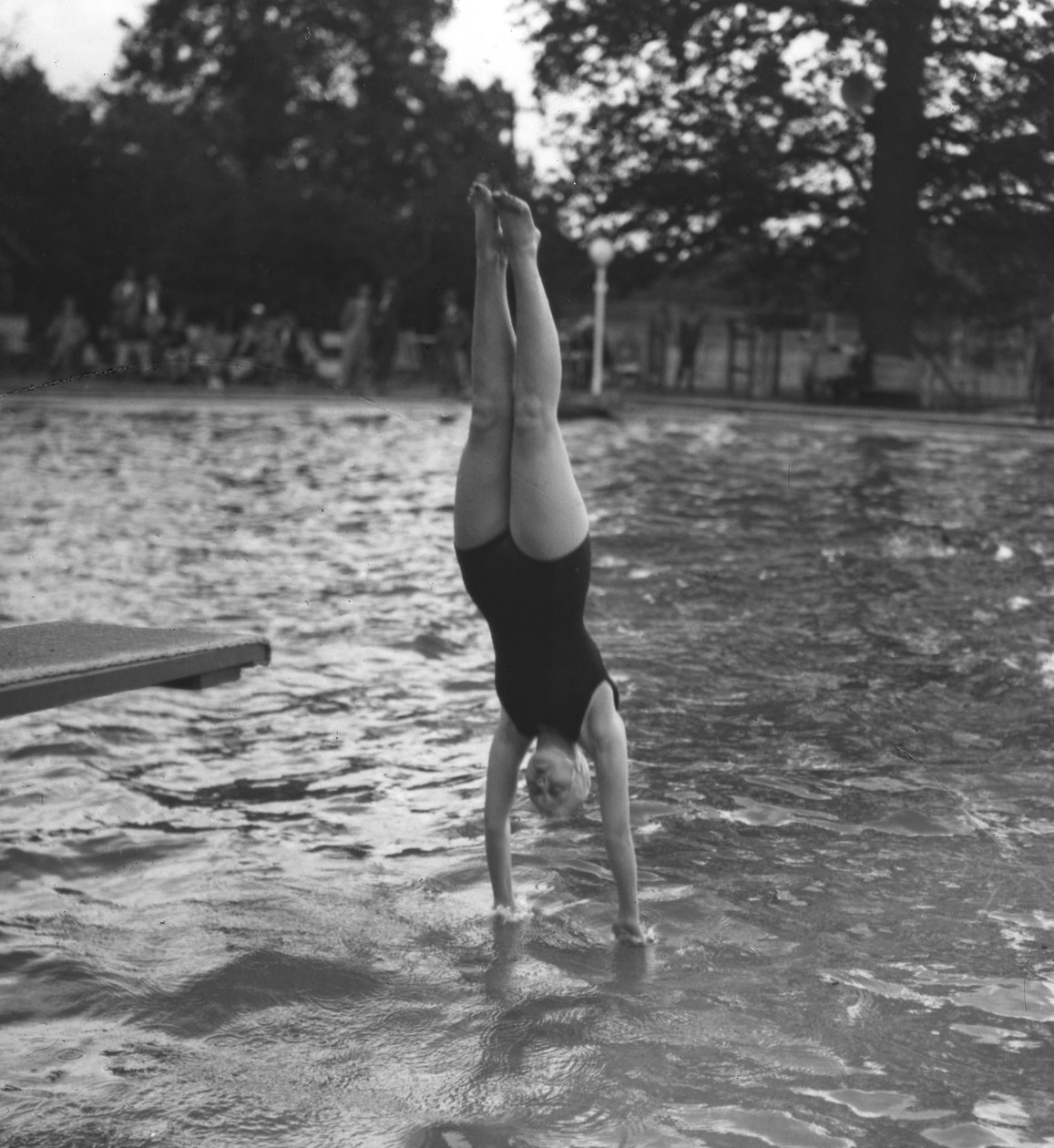 Woman Diving into a Swimming Pool, 20th century by Unbekannt