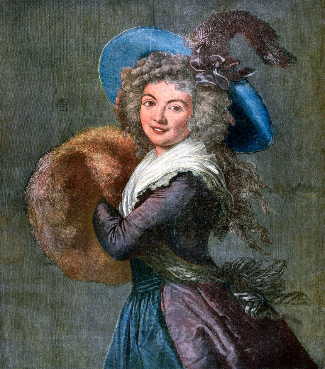 Woman with a Fur Muff by Unbekannt
