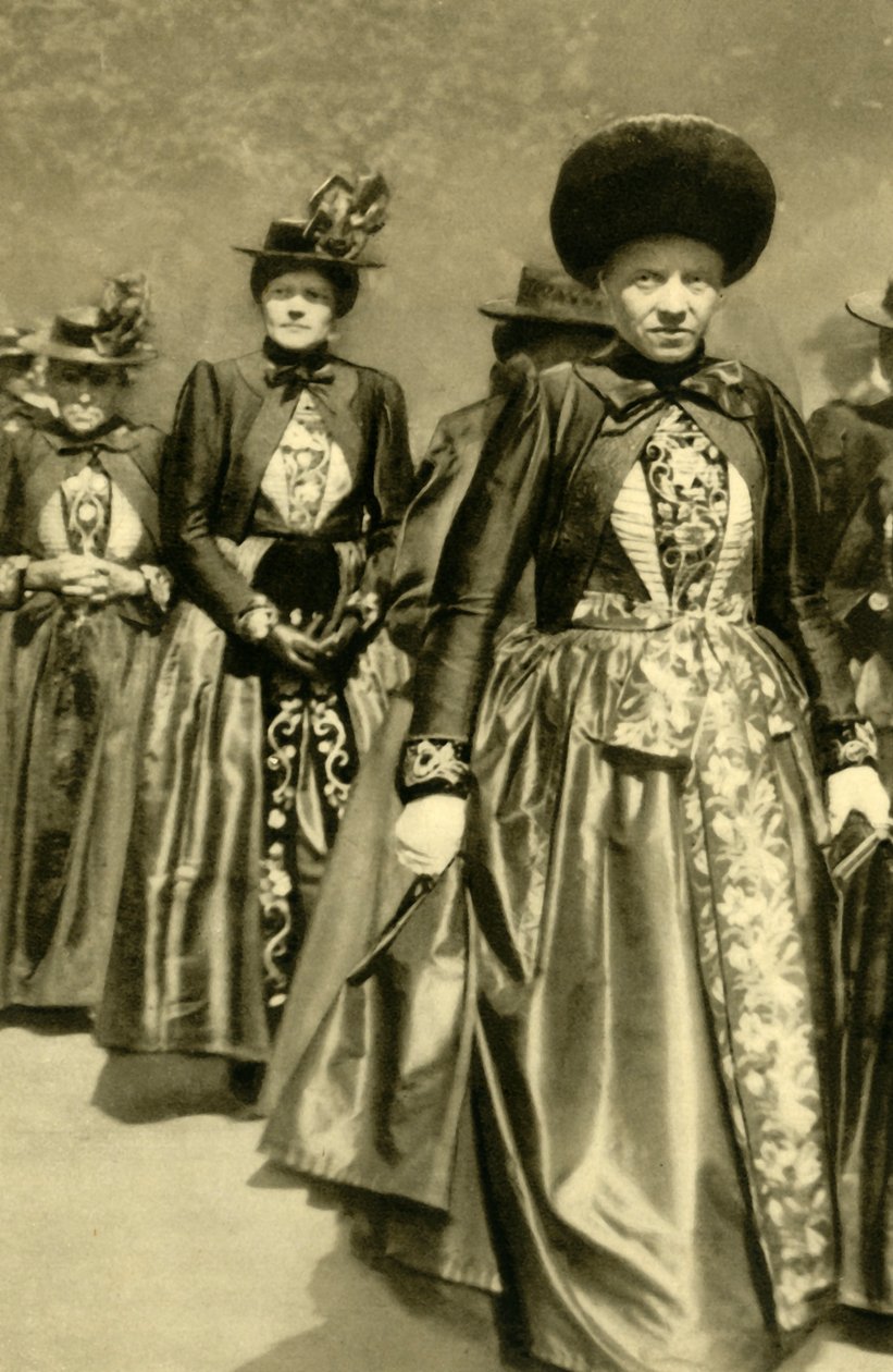 Women in traditional costume, Schruns, Vorarlberg, Austria, c1935 by Unbekannt