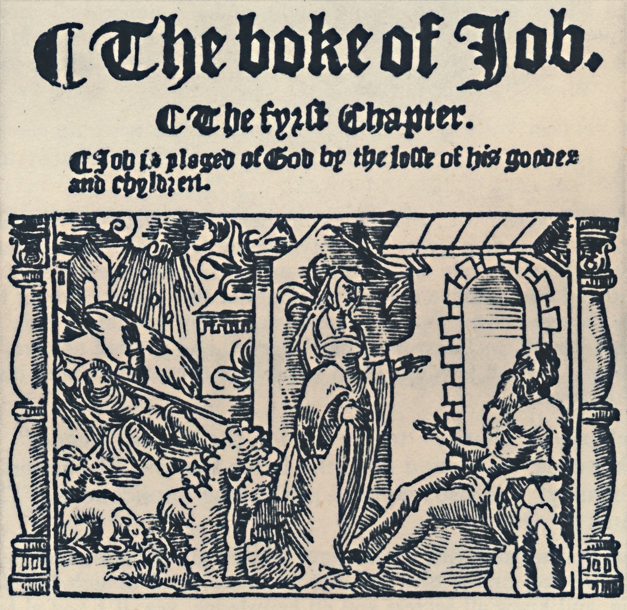 Woodcut from the Great Bible, 1539 by Unbekannt