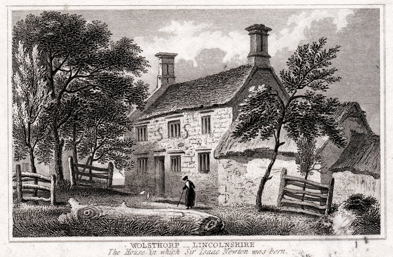 Woolsthorpe Manor, Near Grantham, Lincolnshire, Birthplace of Sir Isaac Newton by Unbekannt