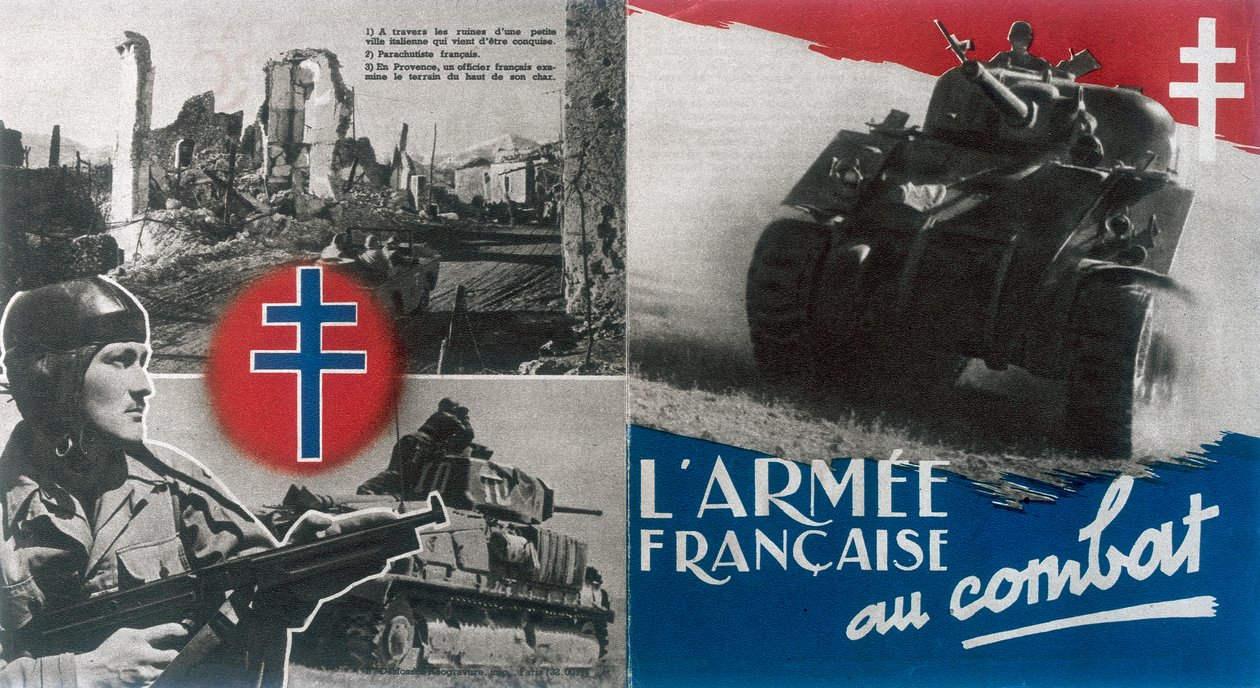 World War 2: Free French propaganda poster by Unbekannt