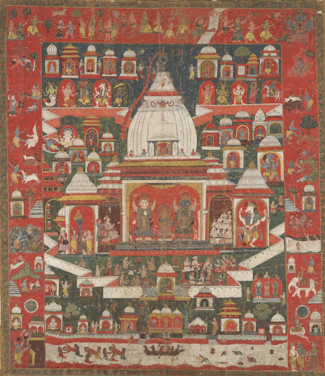 Worship of Lord Jagannatha in His Temple at Puri by Unbekannt