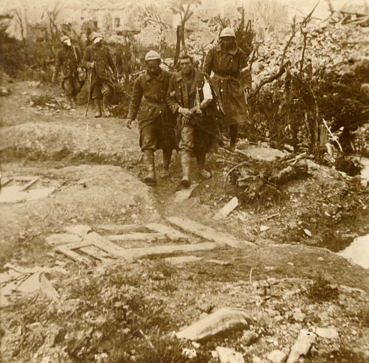 Wounded French Infantrymen Arriving at Chateau d