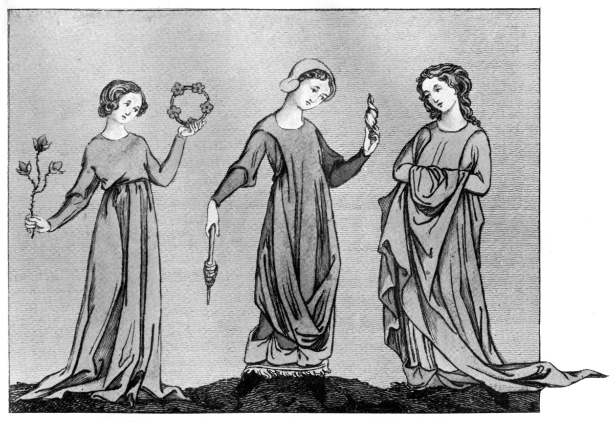 Young Girls, 13th century by Unbekannt