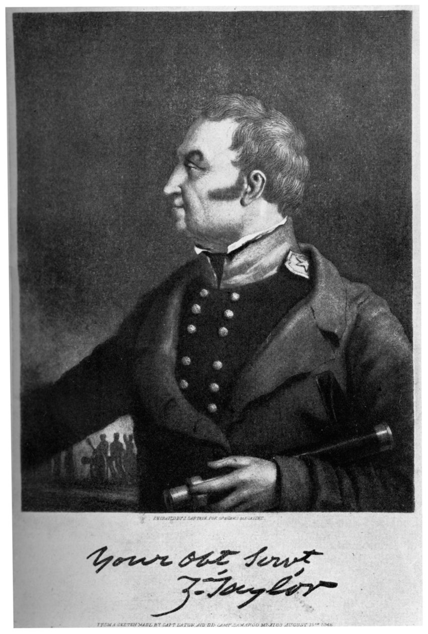 Zachary Taylor, American military leader and politician, c. 1846, 1908 by Unbekannt