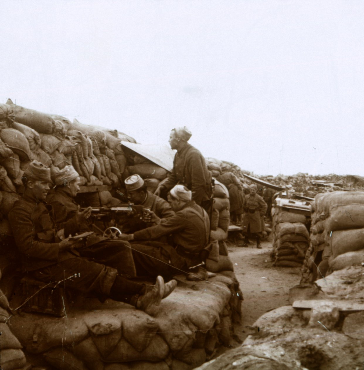 Zouaves Near the River Yser, Nieuwpoort, Flanders, Belgium by Unbekannt