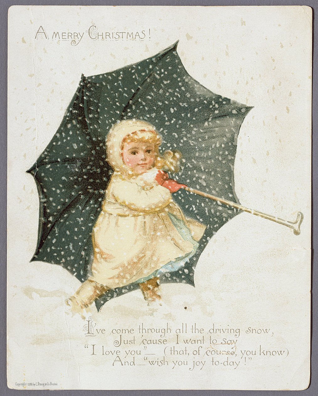 A Merry Christmas, Christmas card, 1888 by Unbekannt Unbekannt