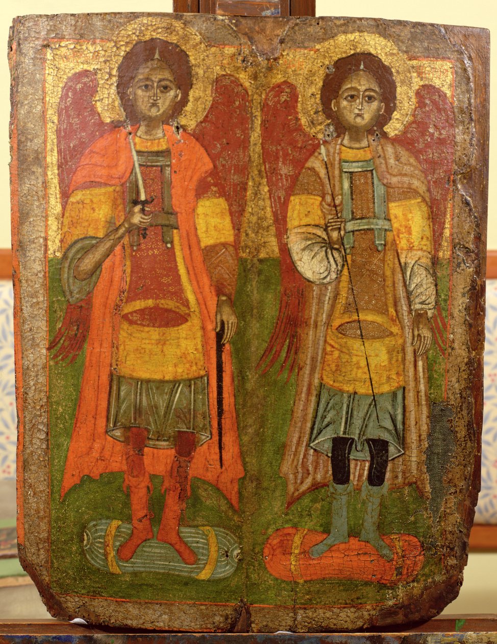 Archangels Michael and Gabriel, Byzantine icon, early period, 10th-11th century by Unbekannt Unbekannt