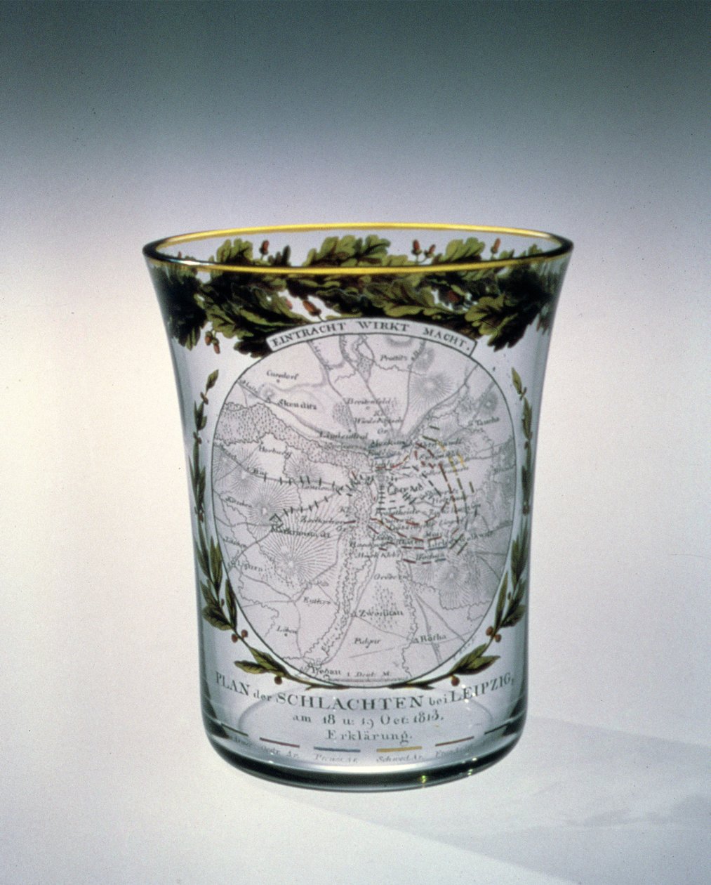 Blown, stained and enamelled beaker decorated by Samuel Mohn, 1813-14 by Unbekannt Unbekannt