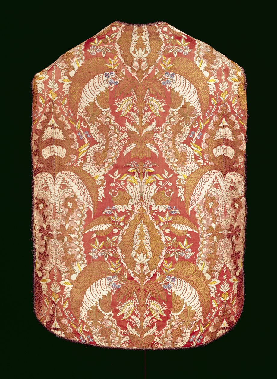 Chasuble, lace patterned silk, French, c.1720 by Unbekannt Unbekannt