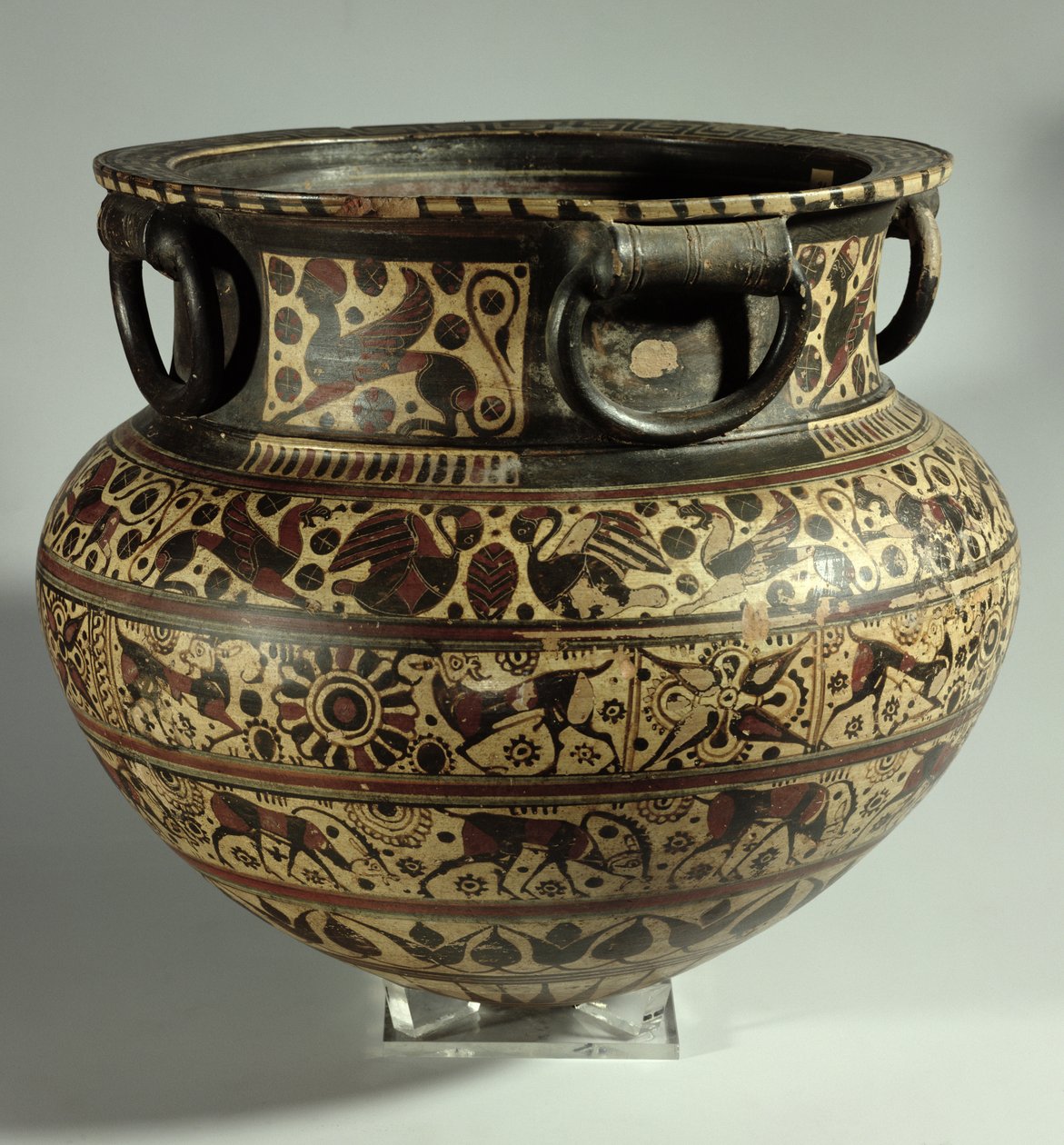 East Greek Orientalizing dinos, Middle Wild Goat style, from Cerveteri, c.615 BC (pottery) by Unbekannt Unbekannt