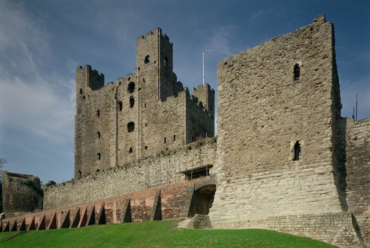 Exterior view, Rochester Castle, Kent by Unbekannt Unbekannt