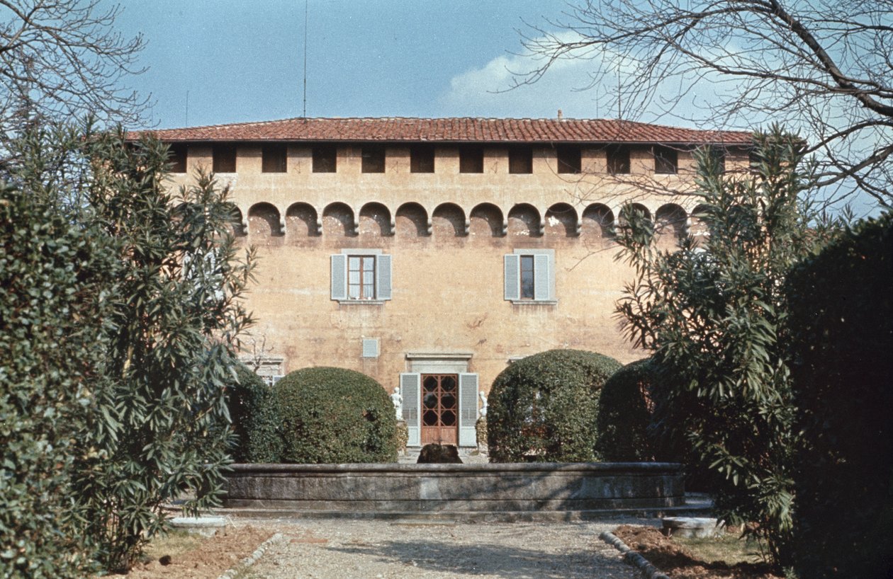Facade by Michelozzo di Bartolommeo of Villa Medicea di Careggi, Florence, Tuscany, Italy by Unbekannt Unbekannt