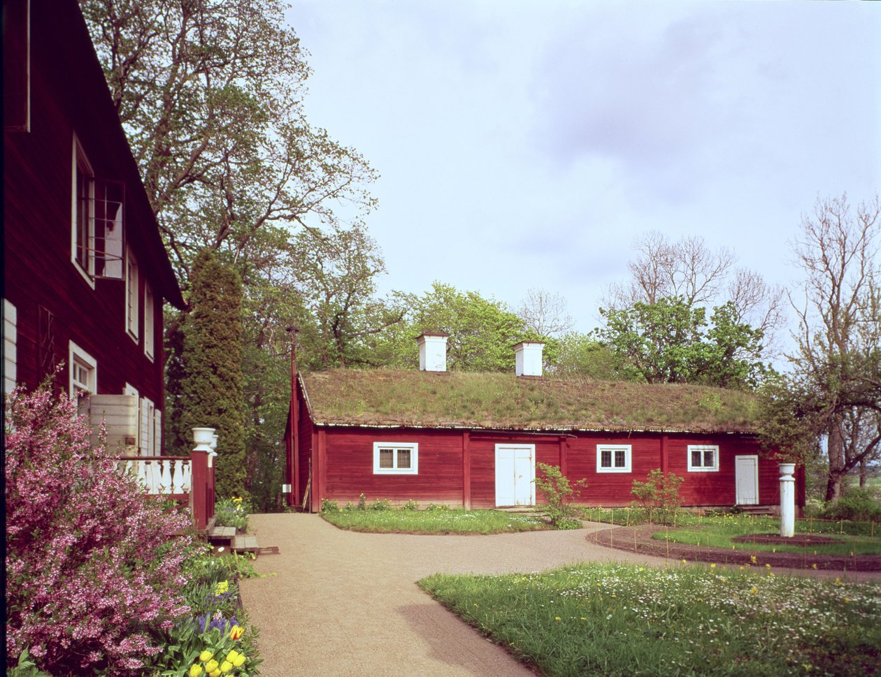 Grass-Roofed Workshed at the House of Carl Linnaeus, Hammarby, Uppsala, Sweden by Unbekannt Unbekannt