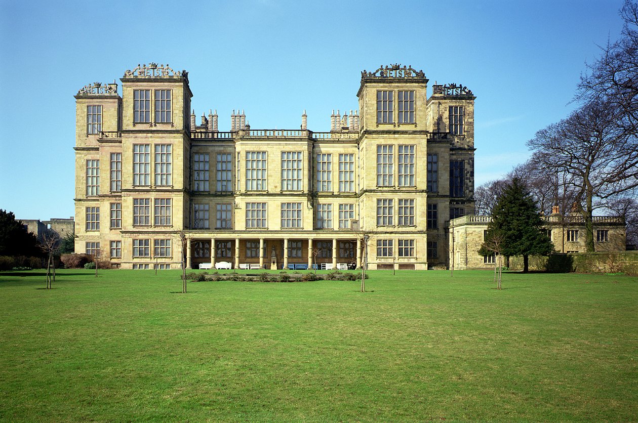 Hardwick Hall, Exterior view, built 1590-97, Derbyshire, UK by Unbekannt Unbekannt
