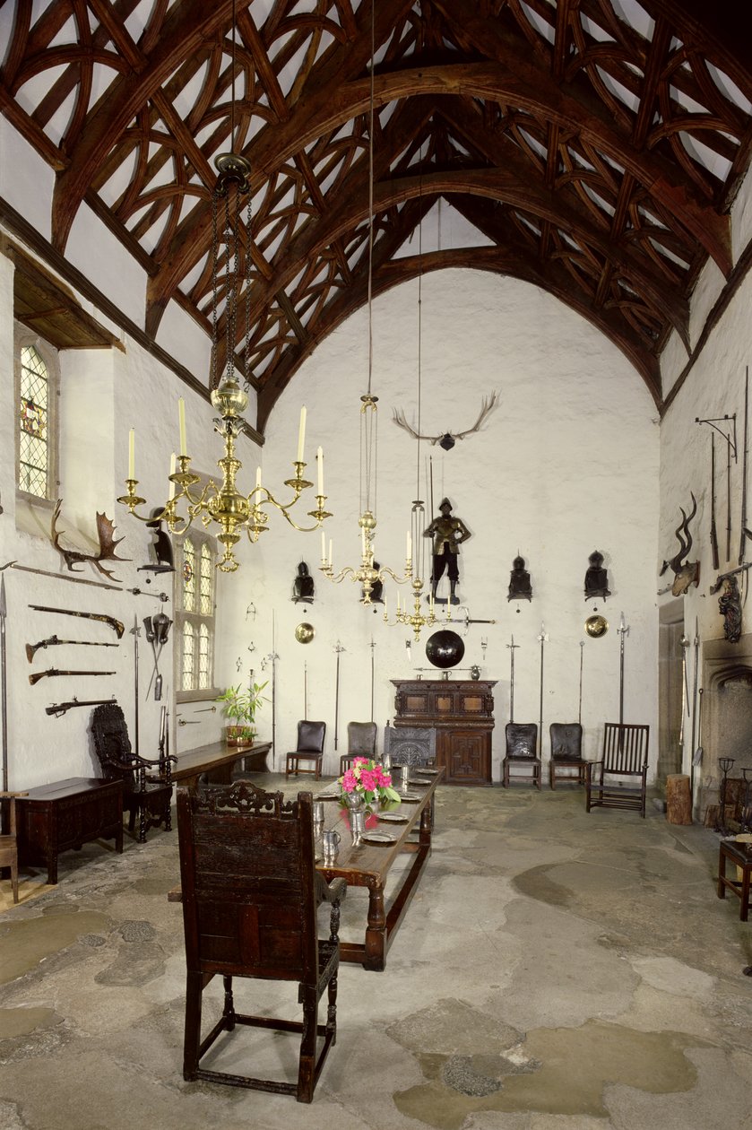Interior of the Great Hall, Cotehele House, Cornwall by Unbekannt Unbekannt