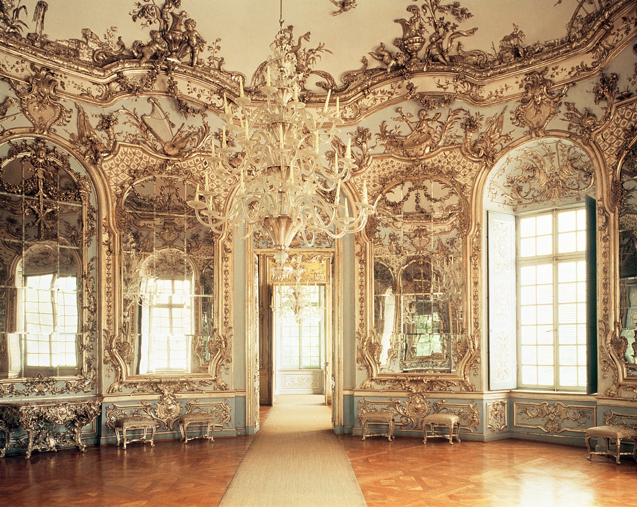 Interior of the Mirror Saloon designed by Francois Cuvillies, 1734-39  (see also 114790) by Unbekannt Unbekannt