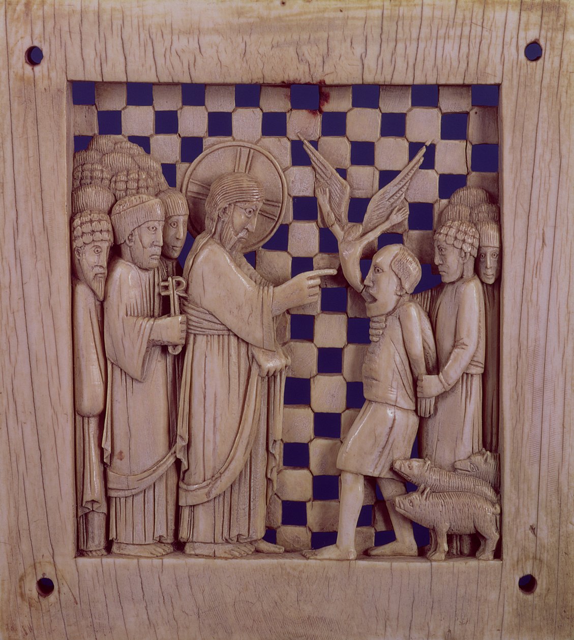 Jesus driving out the unclean spirit, relief, 10th century by Unbekannt Unbekannt