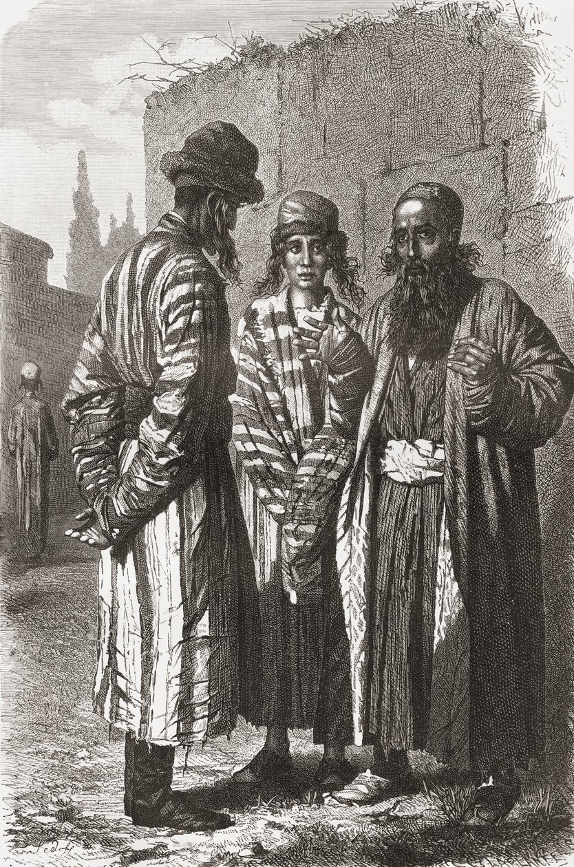 Jews of Tashkent, capital of Uzbekistan, illustration from 