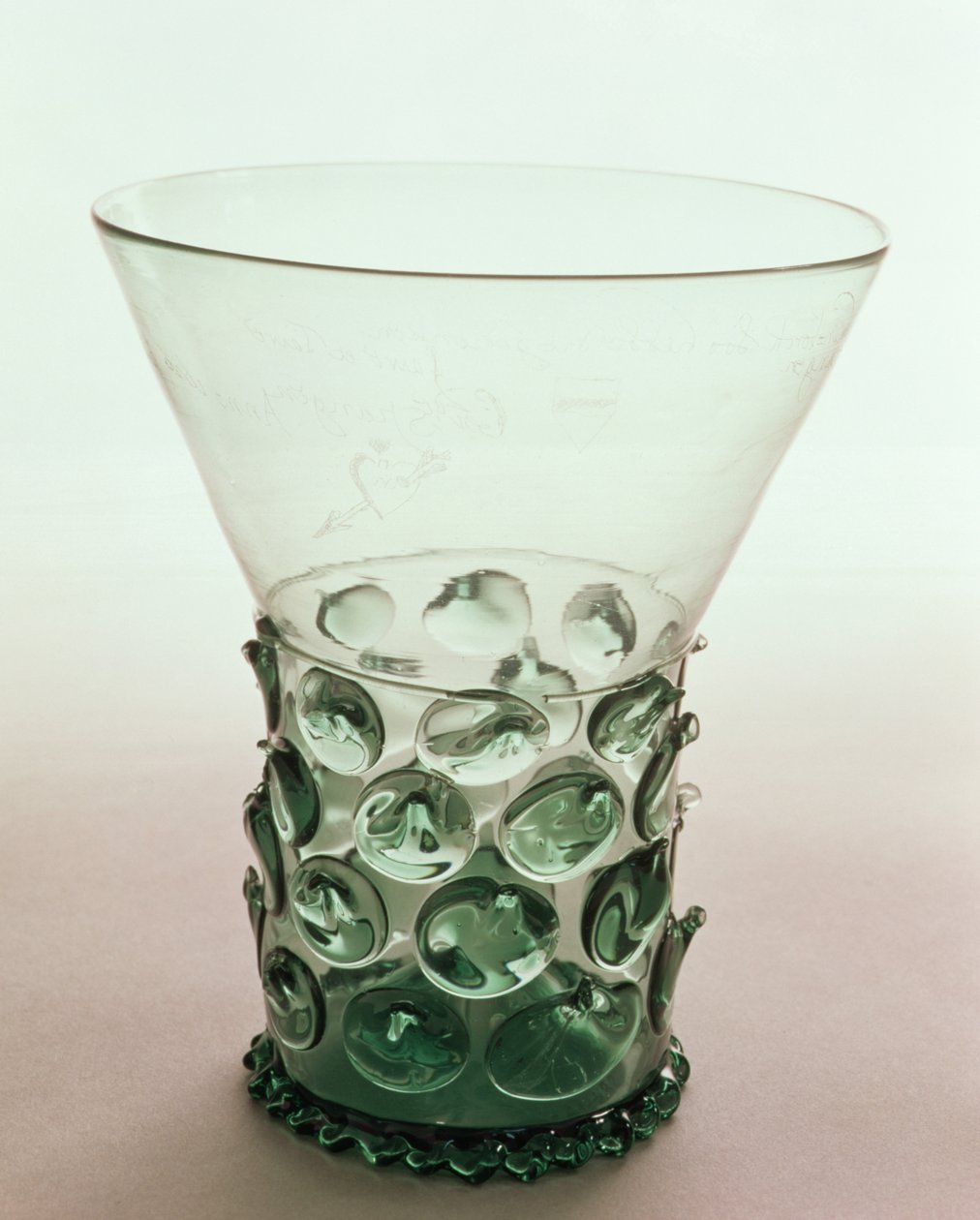 Krautstrunk Waldglas Beaker, c.1600, Engraving Dated 1626 by Unbekannt Unbekannt