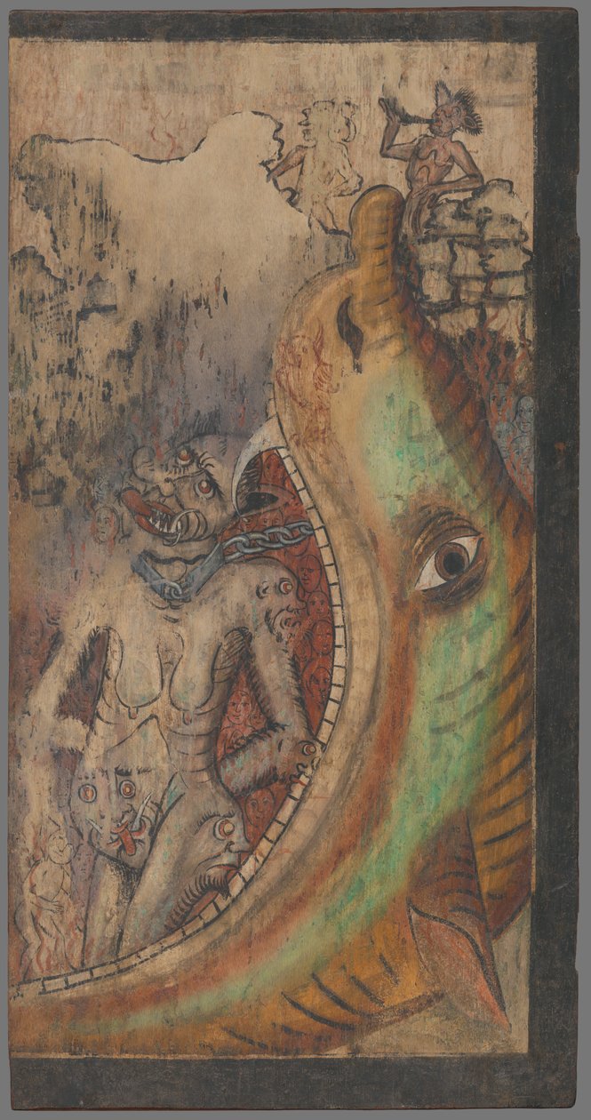 Nativity, Adoration of the Magi, Visitation and St. Christopher with Jesus by Unbekannt Unbekannt