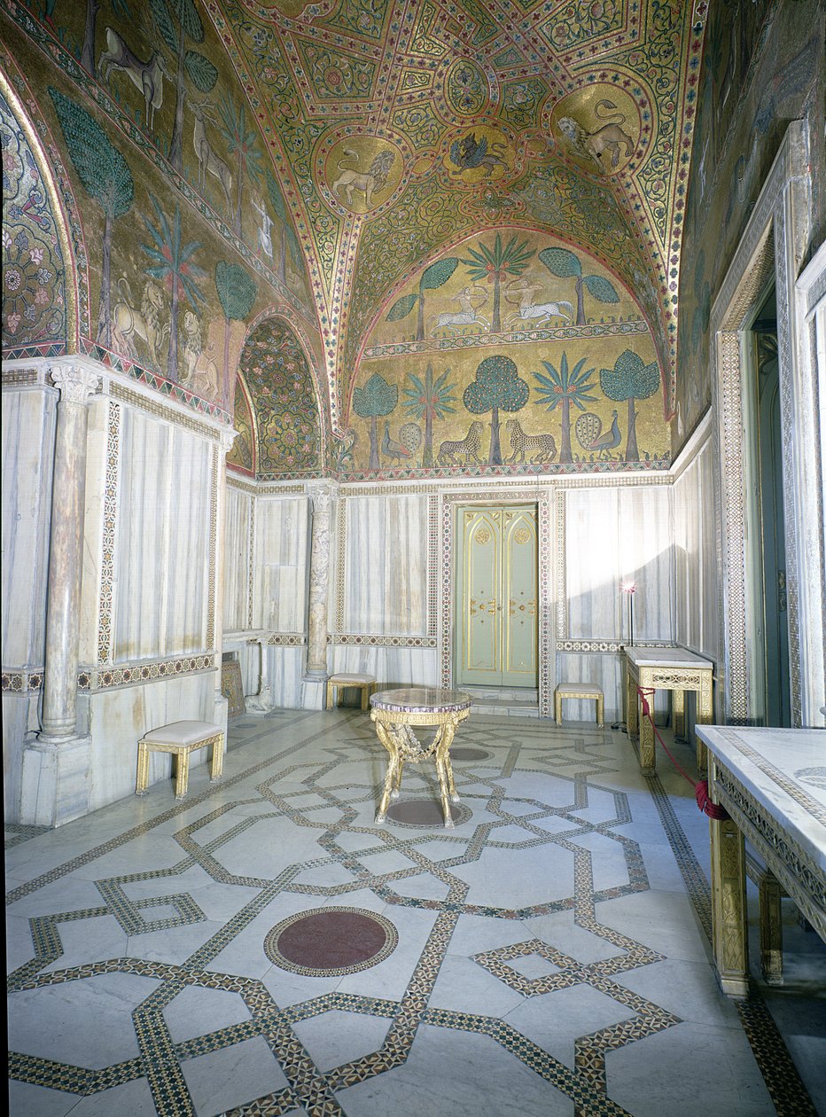 Sala di Ruggero by Arab and Byzantine craftsmen, Palazzo dei Normanni, Palermo, Italy by Unbekannt Unbekannt