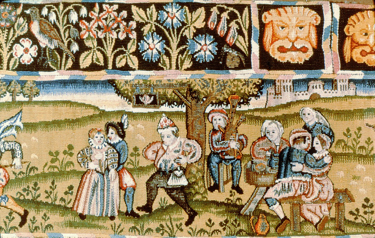 Tapestry valance showing hunting scenes, English early, 17th century by Unbekannt Unbekannt