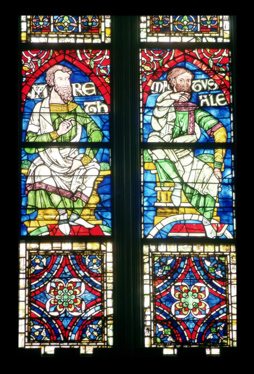 The prophets Methuselah and Jareth from the south transept window, 12th century by Unbekannt Unbekannt