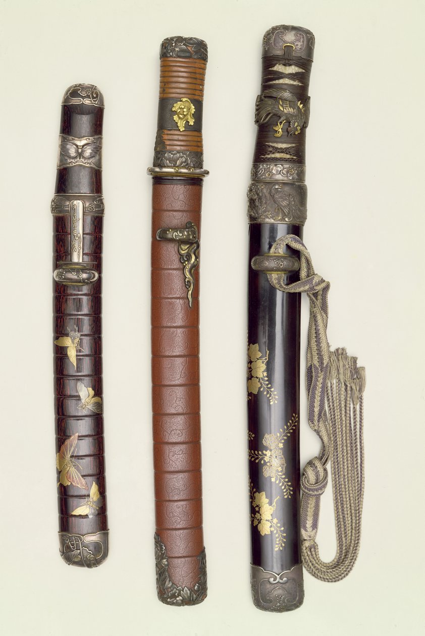 Three Aikichi Tanto (swords) of the Meiji period, late 19th century by Unbekannt Unbekannt