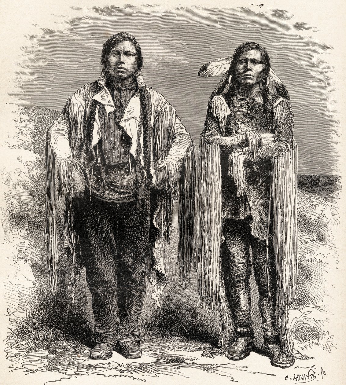Two Ute Indians, illustration from 