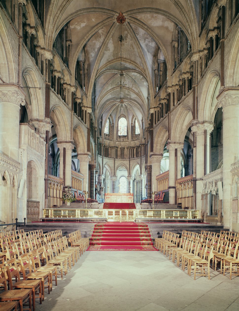 View of the choir, Canterbury Cathedral, built 1098-1130 by Unbekannt Unbekannt