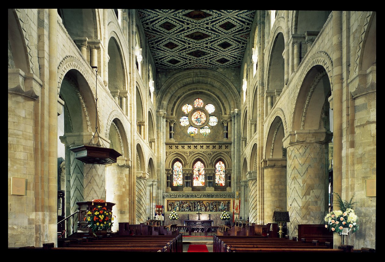 View of the nave of the abbey church, Waltham Abbey, Essex by Unbekannt Unbekannt