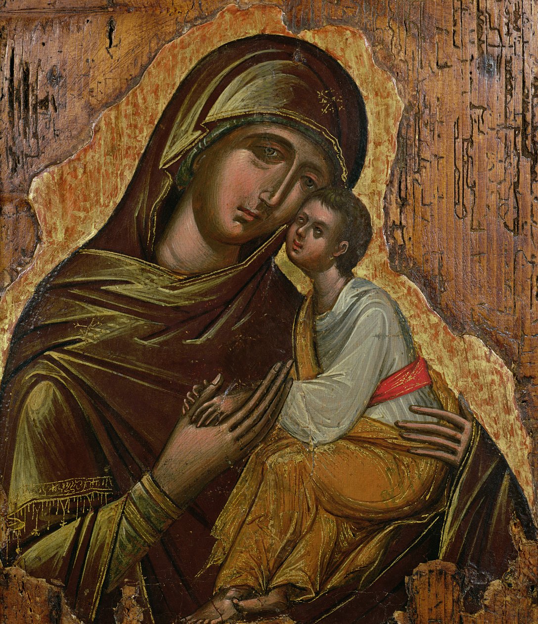 Virgin of Tenderness, Greek icon from Crete, late 15th century by Unbekannt Unbekannt